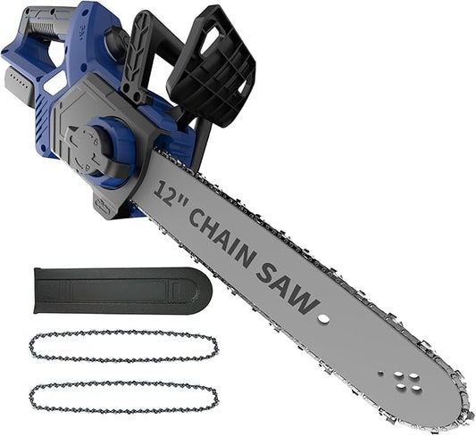 NANWEI 12 Inch Mini Electric Chainsaw Cordless With 2 Chains，Compatible with Makita 18V Battery，Battery Powered Chainsaw For Wood，Tree Cutting (Without Battery)