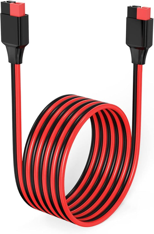 ELFCULB 10AWG 10FT Anderson Extension Cable 2 6 10 20 35 50FT Solar Extension Cable Anderson Connector for Portable Power Station Solar Generator Solar Panel (10FT)