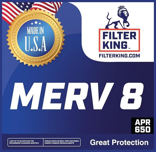 Filter King 6x14x1 Air Filter | 4-PACK | MERV 8 HVAC Pleated A/C Furnace Filters | MADE IN USA | Actual Size: 6 x 14 x .75"…