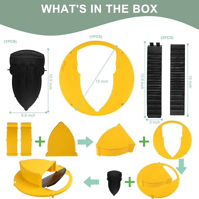 Mouse Trap Bucket- 5 Gallon Bucket Lid Mouse Rat Trap - Automatic Reset Flip and Slide Mouse Trap - Humane Mouse Rat Traps for Indoor Outdoor Use - Reusable (3PACKS)