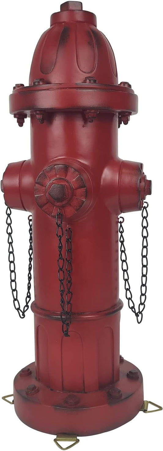 Glorison Fire Hydrant for Dogs to Pee On-16 Inches Red Puppy Pee Post Training Tool Resin Yard Garden Indoor Outdoor Statue