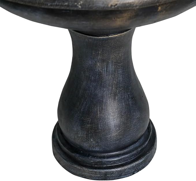ourrco 45.2inches High Outdoor Water Fountain, Concrete Outdoor Waterfall Fountain with Pump for Yard Garden Patio Backyard Deck Relaxation Decor - Black