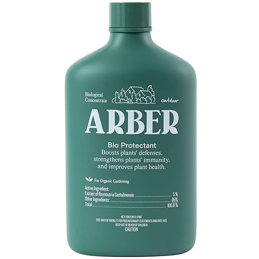 Arber Bio Protectant | Organic Outdoor Plant Fungicide and Root Stimulate Liquid Concentrate | Natural Bloom Boosting Growth Gardening Solution | Control Mildew, Mold, Spots | Make Over 16 Gallons