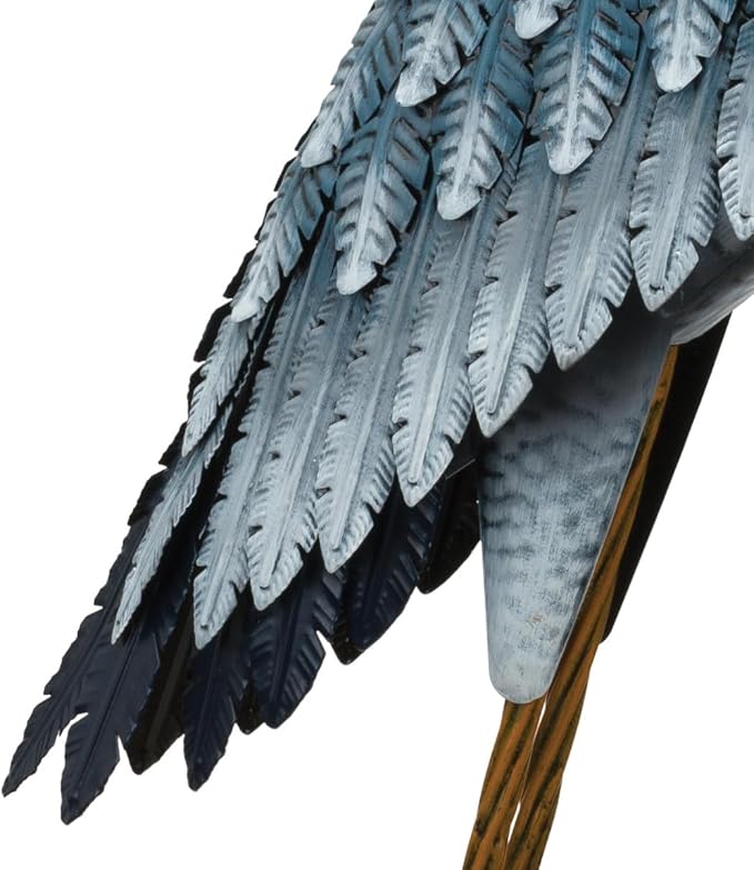 Regal Art & Gift Blue Heron Metal Statue – Indoor Outdoor Decorative Sculpture for Home & Garden Décor, Weather-Resistant Yard Art Figure for Patio, Lawn