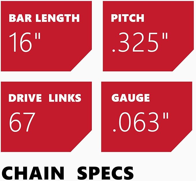 KAKEI Stihl Chainsaw Chain 16 Inch .325" Pitch .063" Gauge 67 Drive Links- 26RM3 67 Fits STIHL 026, 028, 029, MS261 and More- 36890050067, L67 (3 Chains) - Micro Chisel