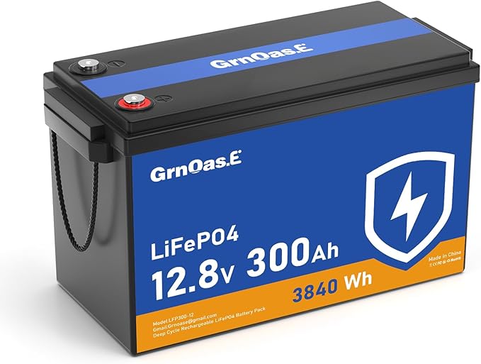 12V 300Ah LiFePO4 Lithium Battery, Built-in 150A BMS, Up to 15000 Deep Cycles, Max 2560W Power Output, Low Temp Protection Lithium Iron Phosphate Battery for RV, Trolling Motor, Off-grid, Marine, Boat