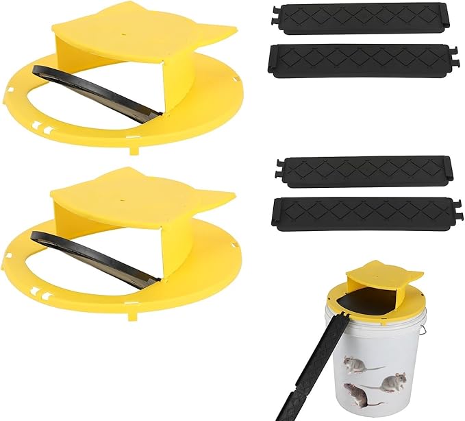 Mouse Bucket Trap,Auto Reset Bucket Lid Mouse Trap, Ideal for Indoor and Outdoor Use, Convenient and Practical(2PACK)