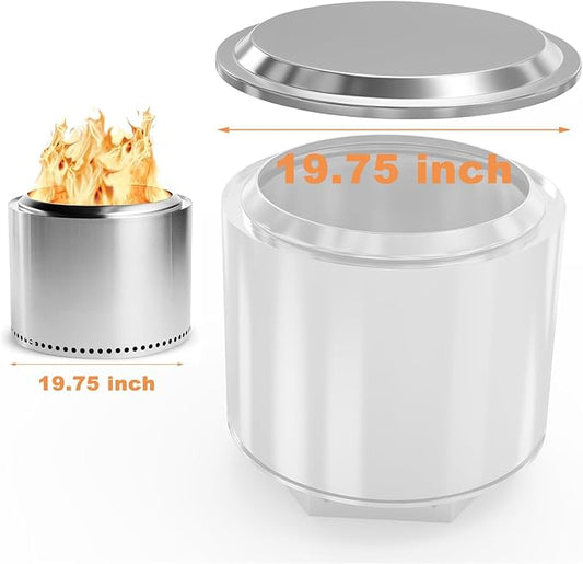 Fire Pit Lid Replacement for Solo Stove Bonfire Accessories 304 Stainless Steel 19.5 Inch Solo Stove Bonfire Lid, Outdoor Fire PitLid