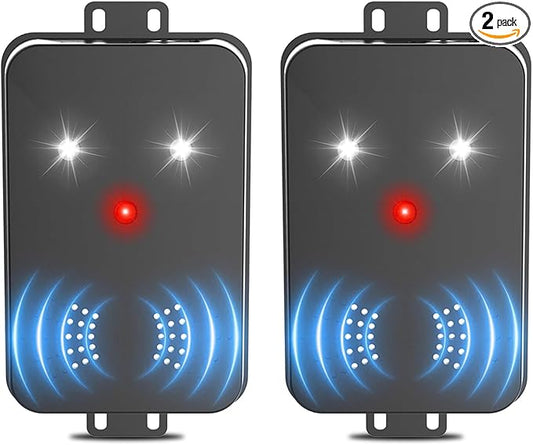 2 Pack Car Rodent Repellent Under Hood,Ultrasonic Rodent Repellent for Car Engines,Battery Operated Mouse Repellent Smart Detection Strobe Light to Keep Rodents Out of Car RV Garage Vehicle Protection