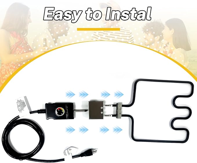 1500 Watt Masterbuilt Electric Smoker Parts And Heating Element Compatible With Electric Smoker Grills,With Adjustable Thermostat Cord Controller Outdoor Heating Element For Oven