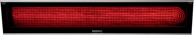 Bromic Platinum Smart Heat Marine 4500W Electric Patio Heater - Radiant Infrared, 220V-240V, Black Finish - BH3622002