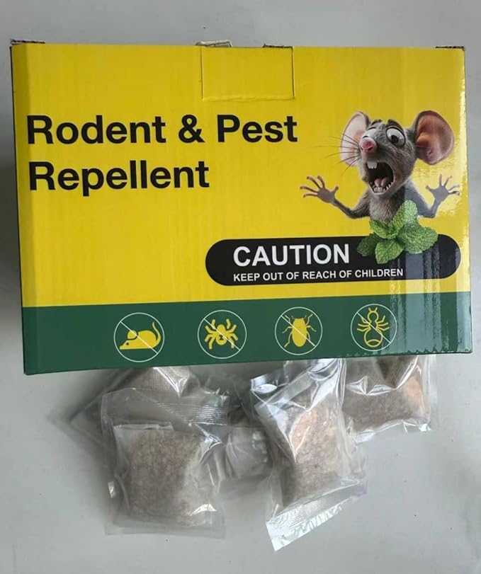 30PCS Rodent Deterrent Pouches, Plant-Based Ingredients, Ideal for Home Use