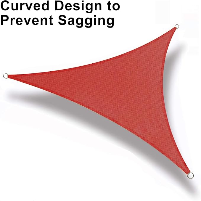 LOVE STORY Custom Size 9'x9'x9' Terra Red Sun Shade Sail Triangle Sunshade Fabric Awning Canopy for Patio Backyard Carport Pergola (Customized)