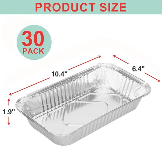 30 Packs Grill Drip Pan Liners for Charbroil 2425514W12 Big Easy Turkey Fryer Bucket Liner Disposable Aluminum Foil Grease Tray Liners for Char-broil Big Easy Oil-Less Turkey Fryer Accessories