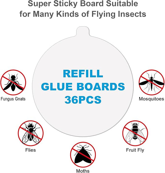 72 Pack 4.3-inch Katchy Replacement Rubber Plate, Indoor Rubber Plate Filled with Sticky Card Suitable for Indoor Insect, Fly, and Mosquito Trap, Insect Trap, and Mosquito Lamp (white-72)