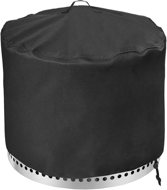 Fire Pit Cover for Solo Stove Bonfire 2.0 Cover 20 Inch & 19.5 Inch, Waterproof 600D Camping Stove Cover All Weather Resistant Black