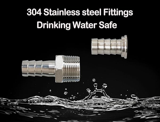Atlantic RV Drinking Water Safe Hose 1ft Short Garden Hose Extension: Lead, BPA, Phthalate-Free, and PVC-Free.