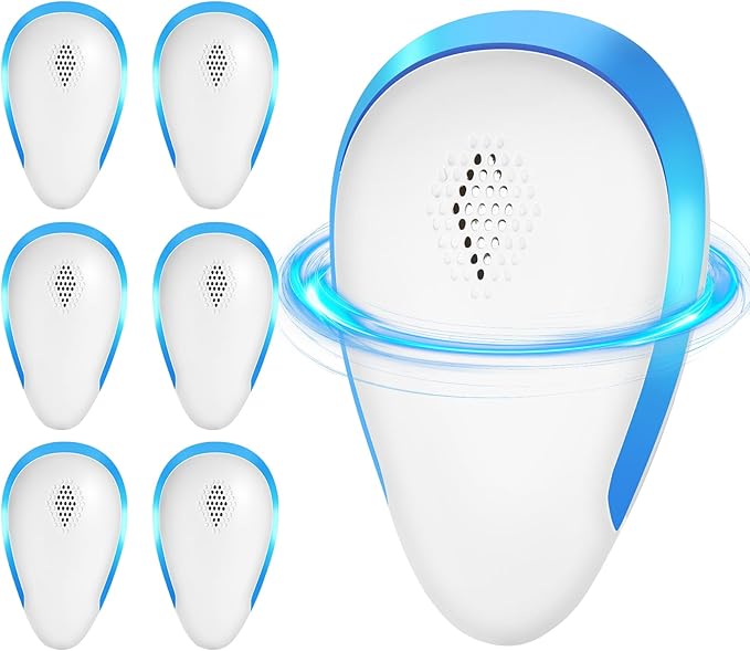 2025 Upgraded Ultrasonic Pest Repeller Indoor Insect Repeller Pestlab, Repellent Roach, Mouse, Bugs, Mosquito, Mice, Spider, Ant, Rodent Repellent Ultrasonic Plug in, Pet-Friendly, 6 Pack
