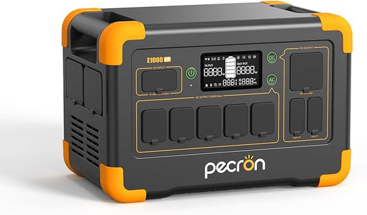 pecron Portable Power Station 1024Wh, 1800W LiFePO4 Battery Backup, 100W USB-C Output Solar Generator, Fast Charging for Home Use, Camping, RV, Emergencies