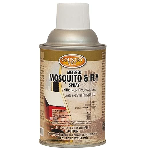 Country Vet Metered Mosquito and Fly Spray 6.4 oz cans 342033CVA (Case of 12) Dispenser NOT Included
