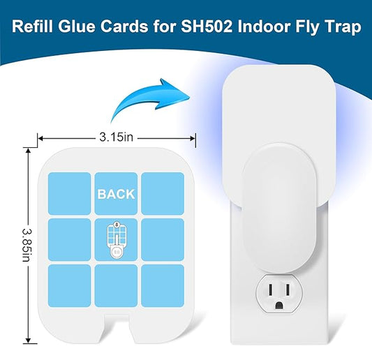 48 Pack Fly Traps Refills Glue Boards Compatible with Safer Home