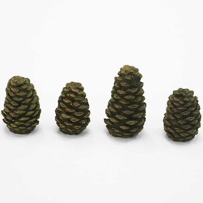 BLUEGRASS LIVING Decorative Concrete Pine Cones - Durable, Realistic Design for Indoor and Outdoor Use