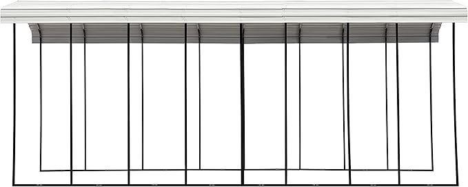 Arrow Carports Galvanized Steel Carport, RV Metal Carport Kit, 14' x 38' x 14', Eggshell