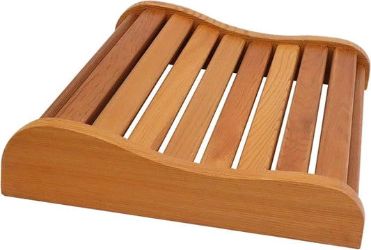 Red Cedar Sauna Headrest, Wood Head Pillow for Barrel and Infrared Saunas, Comfortable Ergonomic S-Shape Design Head Pillow for Head and Neck Support Home Wellness,15.7" L*13.38" W*3.8" H