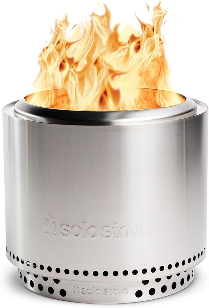 Solo Stove Bonfire with Stand | 19.5" Smokeless Fire Pit, Removable Ash Pan | Portable Stainless Steel Wood Burning Outdoor Fireplace, Ideal for 4–6 People, 21.75 lbs