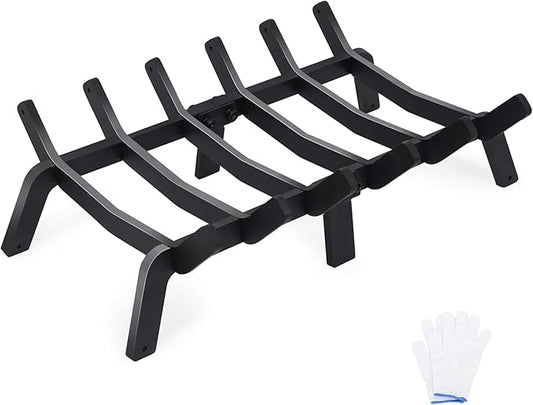 Fireplace Grates 20 Inch - Heavy Duty Steel Fireplace Rack | Fireplace Log Holder for Indoor & Outdoor | Fire Place Grate| Fireplace Racks for Inside Fireplace| Large Firewood Grate| Easy Assembly