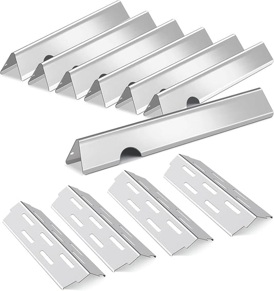 Flavorizer Bars and Heat Deflectors for Weber Genesis II E-410, S-410, LX E-440, S-440 (304 Stainless Steel, 66030 * 7+ES/410 * 4)