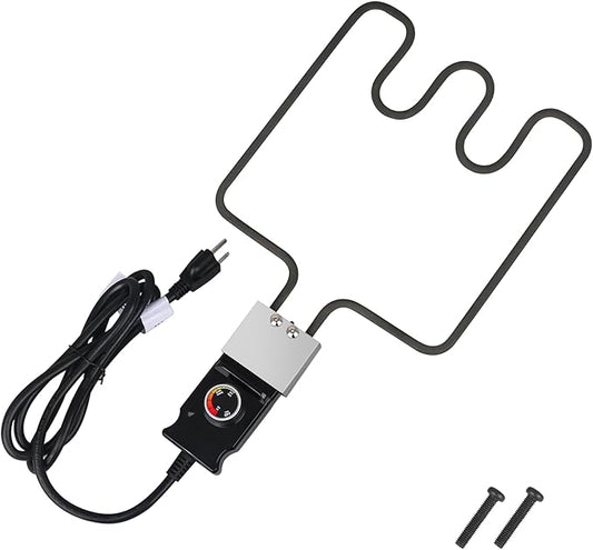 1500 Watt Heating Element for Masterbuilt Electric Smoker Parts Analog Control with Thermostat Power Cord Controller 30-inch Grill Replacement Accessories 20070210 MB20070210