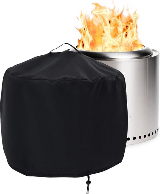 Fire Pit Cover for Solo Stove Yukon Cover 27 Inch,Waterproof Outdoor Cover for Yukon Solo Stove with Handles and Drawstring-28x16inch