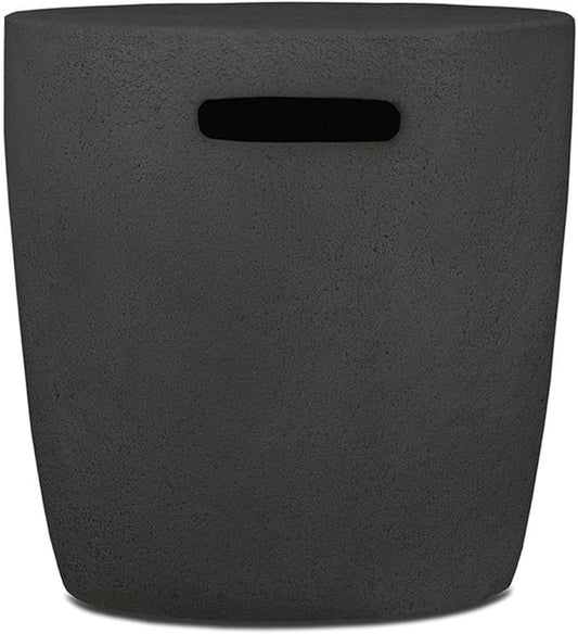 Home Square 2-Piece Set with Oval Propane Fire Bowl and Tank Cover in Shale
