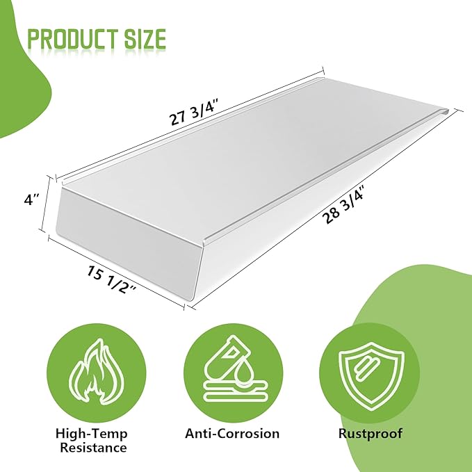 Drip Pan Replacement for Traeger Pro 780 Series BCA1283 KIT0443 BAC780,Stainless Steel Grease Drip Tray Heat Baffle Diffuser Compatible With Traeger Pro 780 Grill Accessories Pro 780 Drip Tray Liner