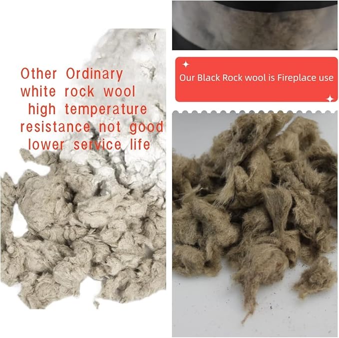 Rock Wool+Lave Rock+Vermiculite for Gas logs (for 30-36 Inch Fireplace)
