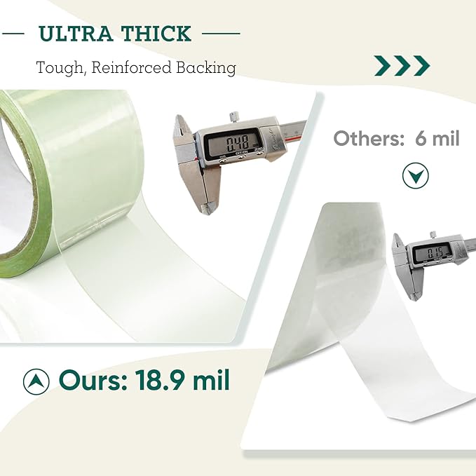 EAGLE PEAK Greenhouse Cover Repair Tape 2''x15' Heavy Duty 18.9 mil Reinforced Ultra High Performance Acrylic Adhesive Weather Resistant Tape for PE Polyethylene Greenhouse Covers and Film, Clear