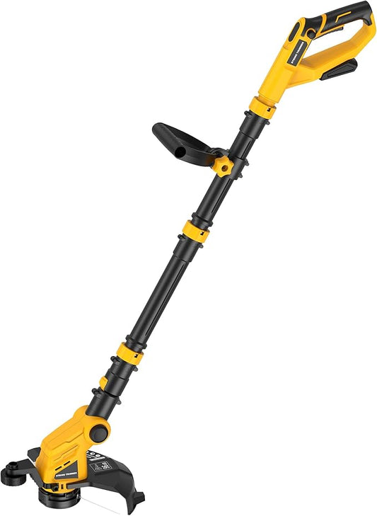 Houselife Cordless Weed Eater Compatible with Dewalt 20V Max Battery (No Battery) Lightweight String Trimmer & Weed Wacker with Auto Line Feed, 12" Cordless Weed Trimmer//Weedeaters for Lawn Garden