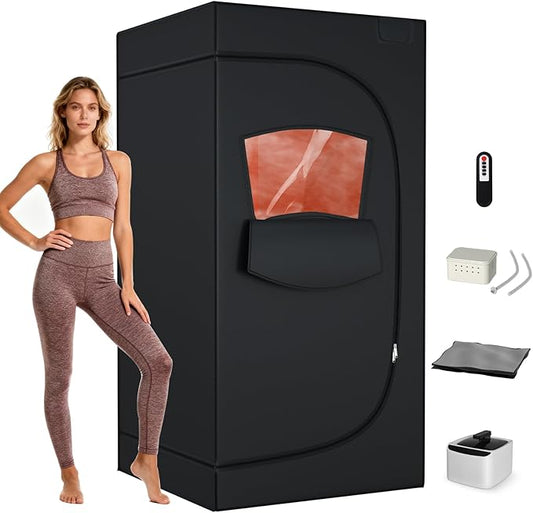 TOREAD Portable Steam Sauna Tent for Home, Full Size Sauna Box Portable Sauna for Home, 9 Adjustable Heat Levels, Fast Heating & Foldable Design for Relaxation & Detox (Oxford Cloth)