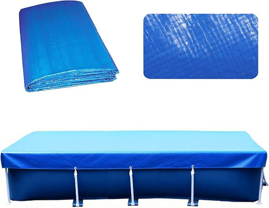 177 x 87 in Rectangle Pool Cover, 14x7 Rectangular Frame Swimming, 14 Foot Pool Cover, Durable PE Tarpaulin Dust Proof Rain Proof Garden Outdoor Above Ground Square Pools Cover (177''x87'')