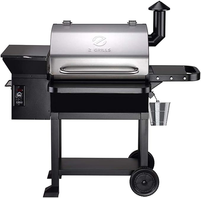 Z GRILLS Wood Pellets Smoker,8-in-1 Outdoor Smoker Grill with 1000 SQIN 20LB Hopper Stainless
