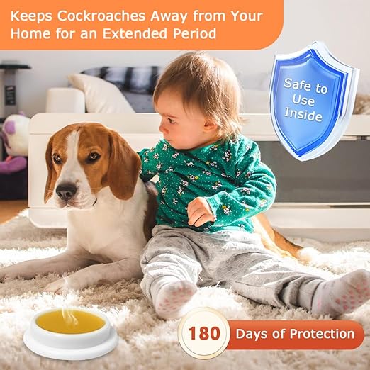 32 Pack Cockroach Gel Bait, Highly Effective Roach Gel Bait Indoor Infestation Solution, Fast Acting Cockroach Killer Indoor Home Kitchen Use, Easy to Apply & No Mess Roach Bait, Long-Lasting
