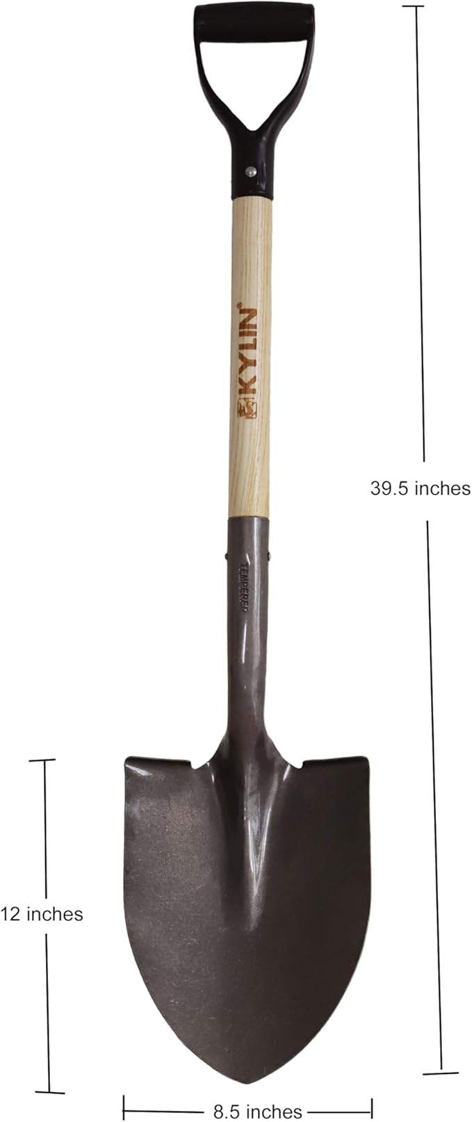 Kylin Multi-Purpose Garden Spade Shovels Set for Digging and Transfer with Durable Hard Wood Heavy Duty Handle (5 Pack)