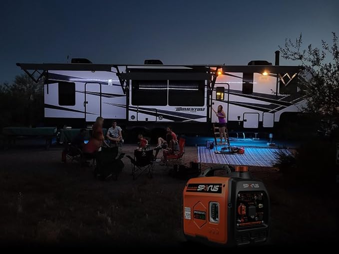 SPERUS Dual Fuel 4000W Portable Gas Generator with Super-quiet & Parallel Capability, RV-Ready, EPA Compliant, Small for Backup Home Use & Camping