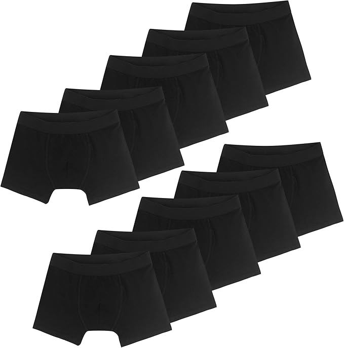 Boys Underwear Printed Boxer Briefs,Moisture Wicking Breathable,Assorted 10-Pack 1604