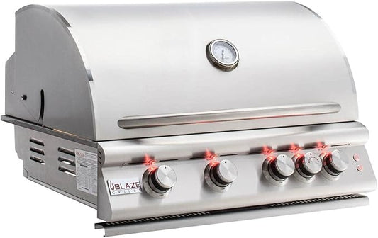 Blaze Gas Grill | 32-inch Built-in Natural Gas Grill | 4 Burner BBQ | Premium Outdoor Kitchen Grilling Experience | Best in Class Warranty | LTE+ | BLZ-4LTE3-NG