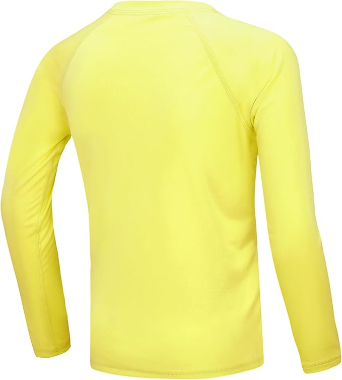 Boys UPF 50+ Swim Shirt Long Sleeve, 1 or 2 Pack UV Sun Protection Rash Guard, Youth Kids SPF Water Shirts for Beach Surf