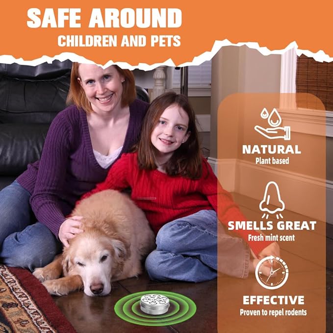 Pest Repellent, Rodent Repellent for Car Engines, Mouse Repellents for Car, RV Mice Repellent Indoor, Rat Repellent﻿ Under Hood, Keep Mice Out of Camper, Peppermint to Repel Mice and Rats-2P