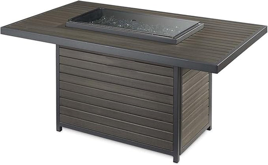 The Outdoor GreatRoom Company Brooks Fire Pit Table with Electronic Ignition (BRK-1224-19-K-CF-DSI-LP), Propane, 30.75x50-Inches