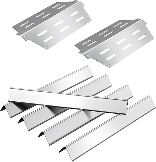 Genesis 300 Grill Parts for Weber Genesis 310 330 Series E330 E310 E320 S310 S320 S330 EP330 EP310 CEP-320 Grill Parts, SUS 304 Stainless Steel Flavorizer Bars and Heat Deflector for Weber 7622 7620"